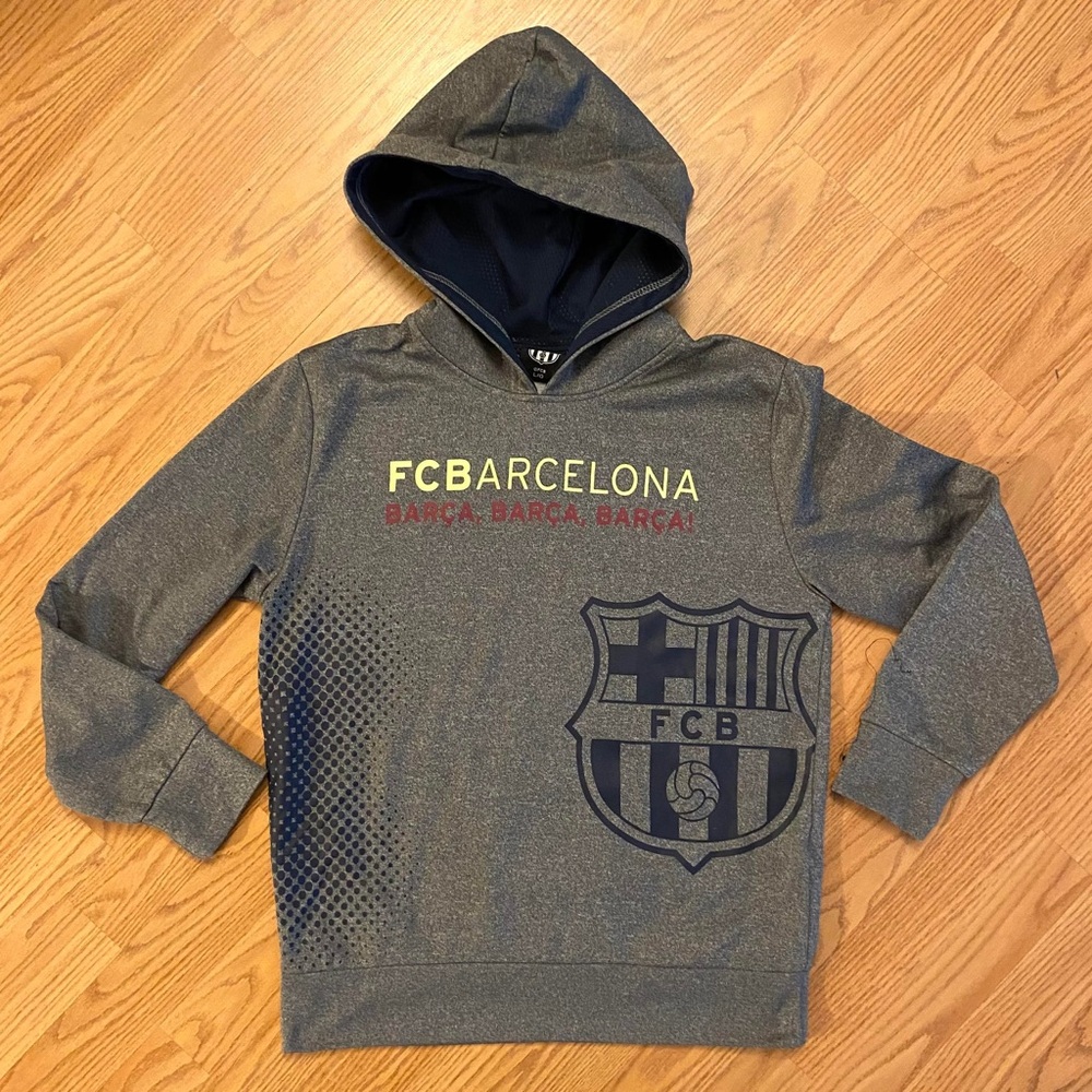 FC Barcelona Gray Hoodie